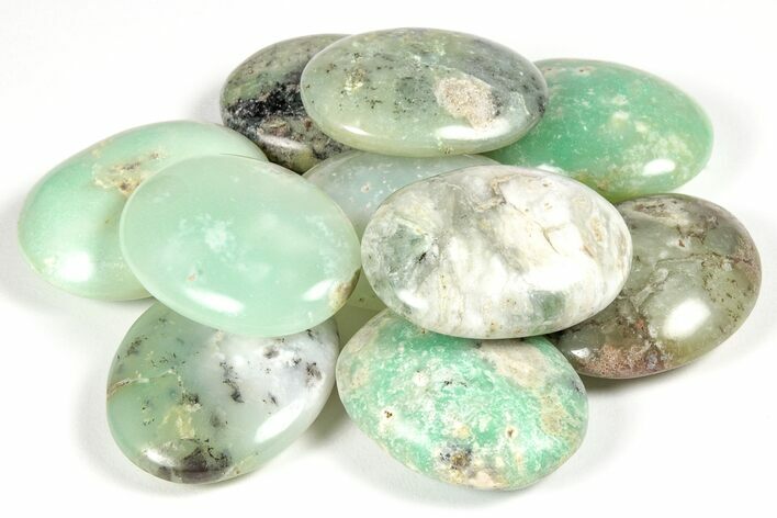 1.8" Polished Chrysoprase Pocket Stones - Photo 1